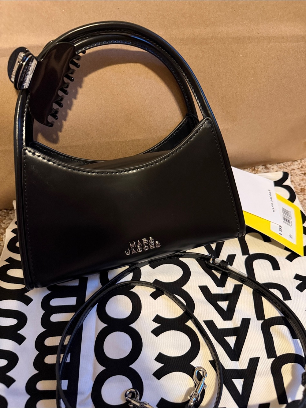 Marc Jacobs Black Patent Mini Top-Handle Bag